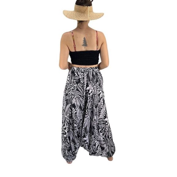 Apau ~ Gender Fluid Alladin Gypsy Shibori Tie Dyed Rayon Pants - Picture 7 of 15